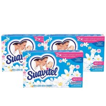 수아비텔 세탁 건조기시트 필드 플라워 40Ct Suavitel Laundry Dryer Sheets Field Flowers Scent, 3팩