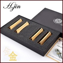 현진 H.jin 전통 기와 골드 수저받침 24k 금도금 (선물 포장) 창립기념일 기업 회사 관공서 단체 행사 선물 기념품 답례품 기프트 추천, 4p