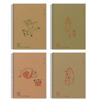 아이비스 두꺼운 연습장 4종세트 SP11737, 퍼플 그레이 카키 블루, 2세트