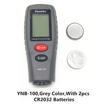 자동차 페인트 두께 게이지 코팅 도막 측정기 yunombo ynb-100 디지털, 회색 배터리