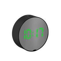 탁상용시계 LED탁상시계 탁상 무소음 알람시계 led 미러 디지털 알람 야간 조명 온도계 벽 램프 사각형 사각형 다기능 테이블 usbaaa, 5