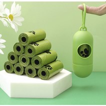 Crayon 생분해 배변봉투 풉백 똥츄 반려동물 산책 애견, 2. 케이스(그린)