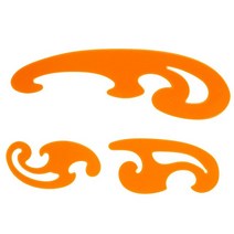 LMDZ-플라스틱 프렌치 커브 눈금자 멀티 클라우드 모양 그리기 도구 곡선 템플릿 아트 만화 애니메이션 디자인/패션용 3 개/세트, Type 1