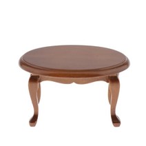 GHSHOP 인형의 집 나무 협탁 미니어처 가구 1:12 스케일 레드 우드, 브라운