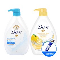 도브 바디워시 1L x2개 + 클로즈업 치약 35g, 젠틀스크럽1L + 유자1L  + 치약 35g