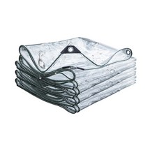 urkoteer 바람막이 베란다용 마트용 방풍비닐 투명커튼 쉘터비닐막 비닐천막 pvc 방풍비닐 방수포, 1.2m x 3m, 1개
