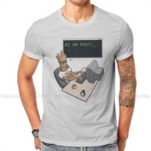 코딩로봇 프로그래머 컴퓨터 코드 I am Root T 셔츠 클래식 그래픽 Tshirt 대형 o-넥 반팔, 05 GRAY_06 XXXL