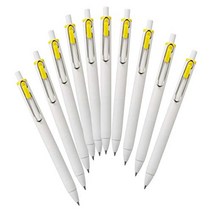Mitsubishi Pencil Gel Ballpoint Pen Uniball One 0.5 Yellow 10 Pieces Hako UMNS05.2, 1개, 1개