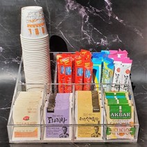 탕비실 정리함 테이블 수납함 아크릴 재질 민트, 색상