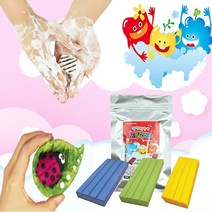 쪼물락 비누 100g 놀이 오감발달 유아 천연 솝 클레이 DIY 만들기 재료, 하늘색