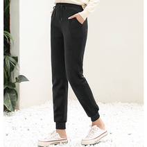 라라티나 방한 여성 캐주얼 플리스 안감 츄리닝 따뜻한 털 바지