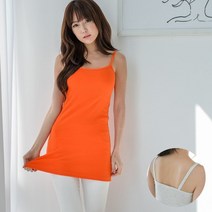 여자 후라이스 롱일자나시 레이어드 면스판 민소매