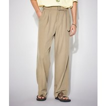 [빠른출고]/메종미네드 [무료반품] BELTED ONE TUCK WIDE SLACKS BEIGE