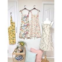 100%핸드메이드 미도홈데코 면100 %20수 Favorite Flower 앞치마, 마가렛데이지