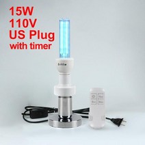 UV 램프 석영 살균 소독 UVC CFL 오존 LED 전구 자외선 살균기 박테리아 퇴치 진드기 가정용 램프 15W 25W, 15W Timer US Plug_UVC NO Ozone