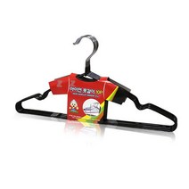 홈앤하우스 홈앤하우스 논슬립 옷걸이 PVC 멀티 코팅 바지걸이 10P 모음, 블랙 단품