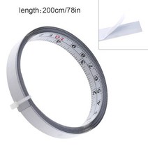 테이프 측정 200cm 자체 접착 측정 테이프 강철 작업대 눈금자 mm/inch 작업용 목공 톱 제도 테이블, CN, 2M