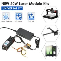 레이저각인기 kkmoon 23 핀 케이블 모듈 fixed focal length laser head cutting module for laser engaver cnc mill, 20w, 나는 플러그