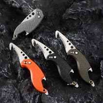 휴대용 미니 접이식 다용도 공업용 안전 캠핑 택배 언박싱 칼 커터칼 나이프 일자 드라이버, 카키