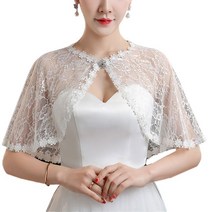 여성 웨딩 플로럴 레이스 랩 목도 관점 자수 댄스 파티 볼로 리노 스톤 버클 오픈 프론트 신부 ca