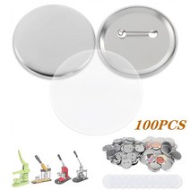 뱃지만들기 뱃지제작 뱃지재료 플라스틱/금속 빈 배지 핀 버튼 부품 메이커 프레스 기계용 100Pcs DIY 세, 02 Iron Base 100Pcs_07 58mm