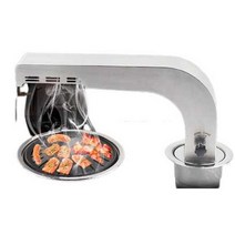 고기집 후드 코브라 배기휀 흡입 직화기 배기 환풍기, 은색으로 높아진 팔꿈치