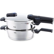 휘슬러 Fissler 비타퀵 스테인리스 스틸 독일산 혼수 신혼용 실용적인 압력솥 2개 세트( 4.5L+2.5L)