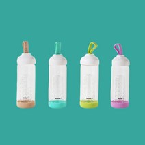 손잡이 인퓨저보틀 투명보틀 스트랩 유리병 티망 디톡스워터 냉침티 480ml 텀블러, 퍼플, 1개