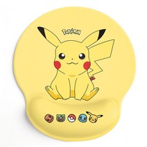 Pikachu 마우스 패드 3D 손목 보호대 바람 귀여운 의 부드러운 쿠션 일본 소년의 게임 손 지원 트럼펫, 피카츄, 실리콘 바닥 250*225*23MM(240g)