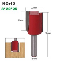 루터비트 목공 라우터 트리머 날1pc 8mm 샹크 스트레이트/다도 라우터 비트 세트 3 4.76 5 8 10, 12 NO 12