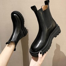 [최저가]여성 심플한 발편한 첼시 부츠 워커 5cm