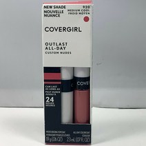 Covergirl Outlast 올데이 립 컬러 위드 탑코트 (.06oz .07oz.), 920 미디엄 쿨