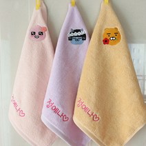 이름인쇄 어린이집_유치원_주방 고리수건 5매 모음, 1개, 02카카오프렌즈플라워=네오(퍼플)