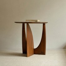 원형쇼파테이블 단단한 나무 사이드 작은 커피 소파, 1.50 50cm