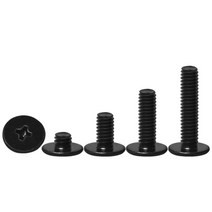 M2.5 블랙 초저두 볼트 CM 소형 노트북 플랫 헤드 나사 모바일 스크류, M2.5 (50개), 3mm