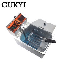 수유식튀김기 업소용 미니 전기 가마솥 튀김기 cukyi electric deep fryer 상업용 가정용 주방 튀김 기계 칩 쿠커 바구니 프렌치 프라이 깊은 프라이팬 6l, 없음