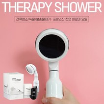 테라피 필터샤워기 염소 녹물 불순물제거 수압상승 음이온 절수 샤워헤드 세트 프랑스산 아로마 라벤더향