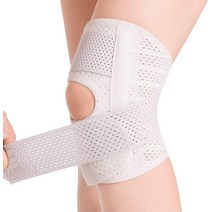 무릎보호대 고탄력 헬스 무릎아대반월상 연골 찢어진 무릎 통증 완화 보호대 관절염 편안한 지지대, 02 White (Right)_03 XL
