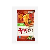 풀무원 육개장칼국수 415g (2인분) 얼큰한국물 쫄깃함 진한국물 존맛탱 한끼대용, 10개
