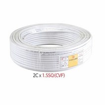 전선 아시아 비닐외장케이블 2Cx1.5SQ CVF 80M 로맥스전선, 색상:[색상]본상품