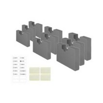 위주 비닐봉투 정리함 대3P + 중3P +소3P + 벨크로 4P + 스티커 딥그레이, 3세트
