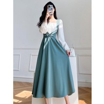 4월 5월 결혼식 하객룩 패션 코디 봄여자옷 원피스 제주도 옷차림 여성용 긴팔 드레스 S9