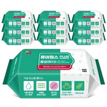 퓨어원스 플러스 거실용 청소 물티슈 리필 80p, 10팩, 542g