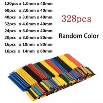 열수축튜브 수축 튜브 무탈피 전선커넥터 530 개/대 폴리올레핀 수축 모듬 열 튜브 와이어 케이블 절연 슬, 03 328piece