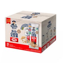 남자 여자 식품 롯데제과 퀘이커 마시는 오트밀 단백질 낱봉팩 20봉입 1박스, 퀘이커 마시는 오트밀 단백질 낱
