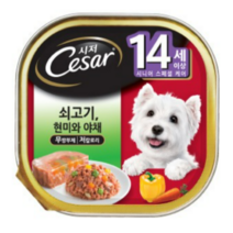 시저 반려견 주식캔, 02.소고기+현미+야채, 100g, 6캔