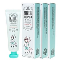 베르베르 저불소 어린이 비건치약 천연블루베리향 100g, 3개