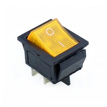 KCD4 로커 스위치 ON-OFF 2 위치 4 핀/6 핀 전기 장비 조명 전원 캡 16A 250VAC/ 20A 125V, 06 yellow_01 4 Pin