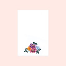 한국의꽃 캘리그라피 무지엽서(봄 모란)