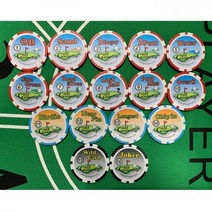 [삐뿔즈]삐날레칩 명량골프 게임칩(10종) 골프칩 볼마커칩 포커칩 필드용칩
